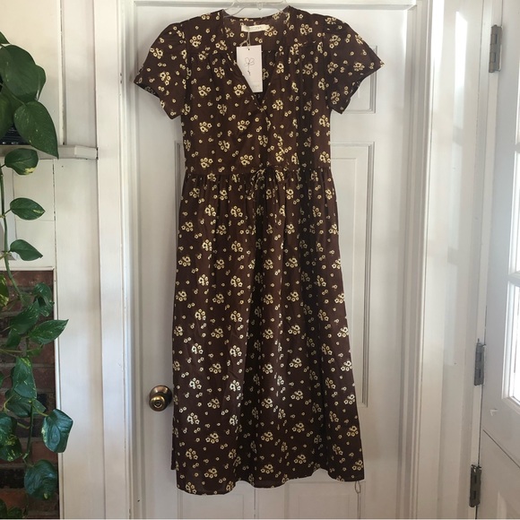 Christy Dawn Dresses & Skirts - NWT Christy Dawn Brown Floral Dawn Dress